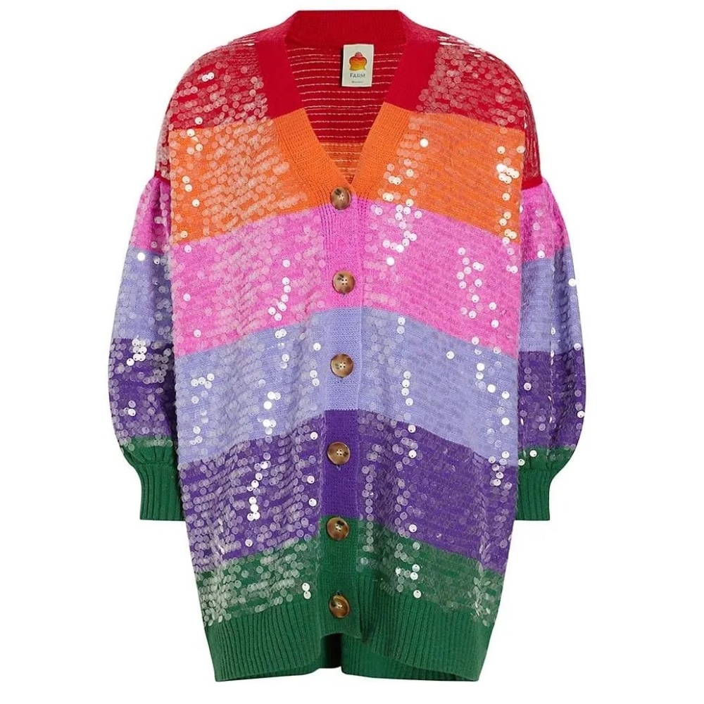 Farm Rio Sequin Ombre Cardigan